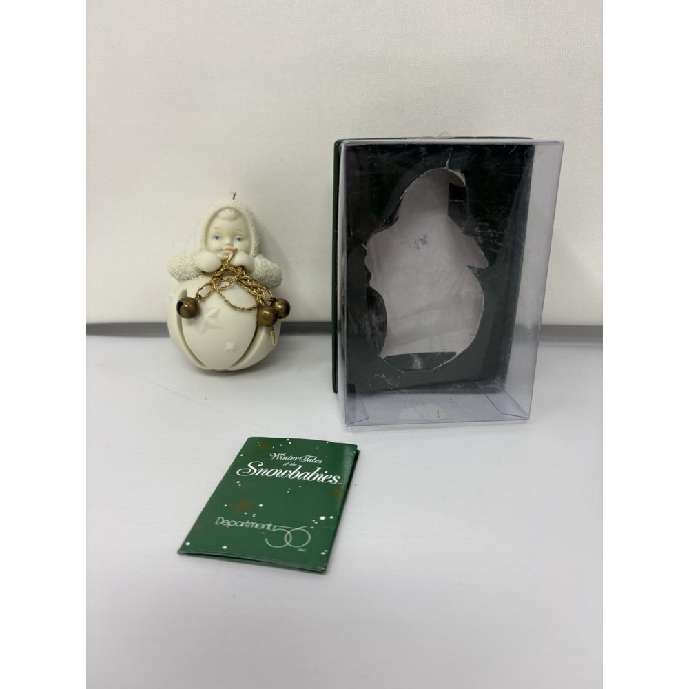 Vintage 56 Porcelain Snowbabies "Jinglebell Jinglebaby" #68826 Christmas RETIRED